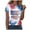 Brick Red, variant on 250th Anniversary Usa Shirt Tie Dye Shirt for Women Hippies Crewneck Short Sleeve T-Shirt(White,S)