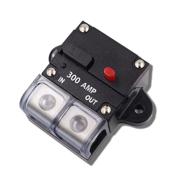 Disyuntor de plástico para automóvil, protección contra sobrecarga desmontable profesional, fusible de caja de sonido Manual de alta Vehículos, repuestos y accesorios Mis Botón Negro 300A Speravity VI015759-16