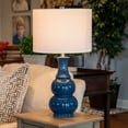 thumbnail image 5 of Decor Therapy Harper Ceramic Table Lamp 26.5"H Table Lamp with Round Drum Shade, 5 of 8