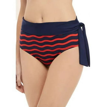 Tommy Bahama AIR KISS RED Sea Swell High-Waist Bikini Swim Bottom, US Small