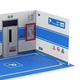 thumbnail image 1 of Baohd 1/24 Car Garage Diorama Model Decoration for Micro Landscape Diorama Scenery Blue, 1 of 9