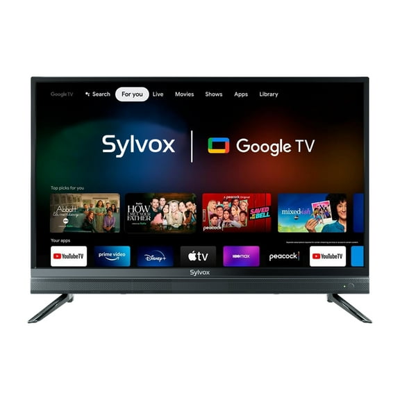 SYLVOX 32 inch RV TV, 1080P Google Smart TV with ATSC Tuner, Support Download APPs, Voice Remote, WiFi, Bluetooth, AC/DC Powered, 12 Volt TV for RV Camper, Motorhome, Boat and Home (Vehicle Series)