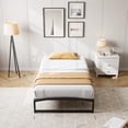 thumbnail image 4 of Twin Size Metal Bed Frame,Platform Twin Bed Frame with Arch Design,10 Inch Heavy Duty Strong Support Slats,Sturdy Mattress Foundation,Easy Assembly,No Box Spring Needed，Black, 4 of 8