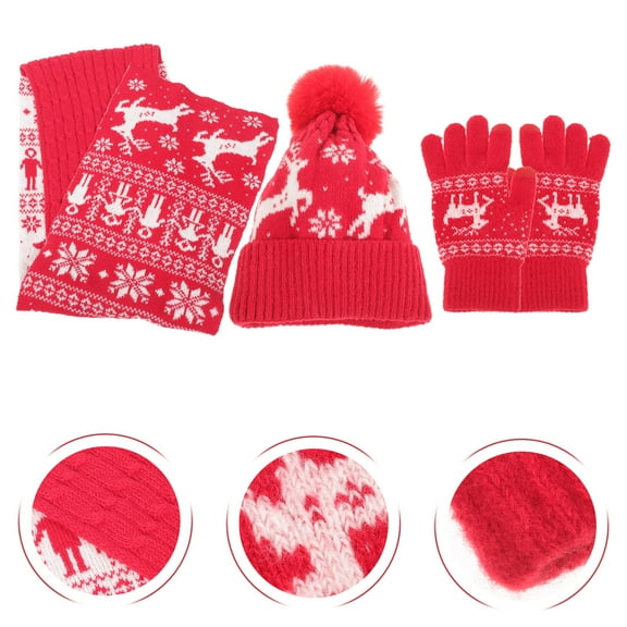 Soimiss Women's Scarf Hats Red Cloth 1 Set