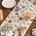thumbnail image 5 of Smile Orange Pumpkins Fall Maple Leaves Fall Table Runner, Seasonal Autumn Kitchen Dining Table Decoration for Home Party Decor 13x72 Inch, 5 of 7