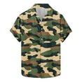 thumbnail image 2 of GERsome Men's Camouflage Shirts Button Down Short Sleeve Camo Leisure Shirts Loose Fit Summer Vintage Shirts S-3XL, 2 of 5