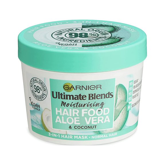 Garnier Ultimate Blends Hair Food Aloe Vera 3-in-1 Normal Hair Mask Treatment 390ml