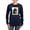 Navy, variant on CafePress - C Blk Sunflower Women's Long Sleeve Dark T Shirt - Women's Long Sleeve Graphic Tee Casual Fit