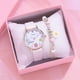 thumbnail image 4 of Conjunto de pulsera y reloj con correa de viento para dama, regalo para estudiante, 4 of 6