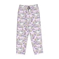 thumbnail image 6 of Uemuo Purple Rabbit Pattern Women's Wide Leg Palazzo Lounge Pants with Pockets Light Weight Loose Comfy Casual Pajama Pants-Large, 6 of 9