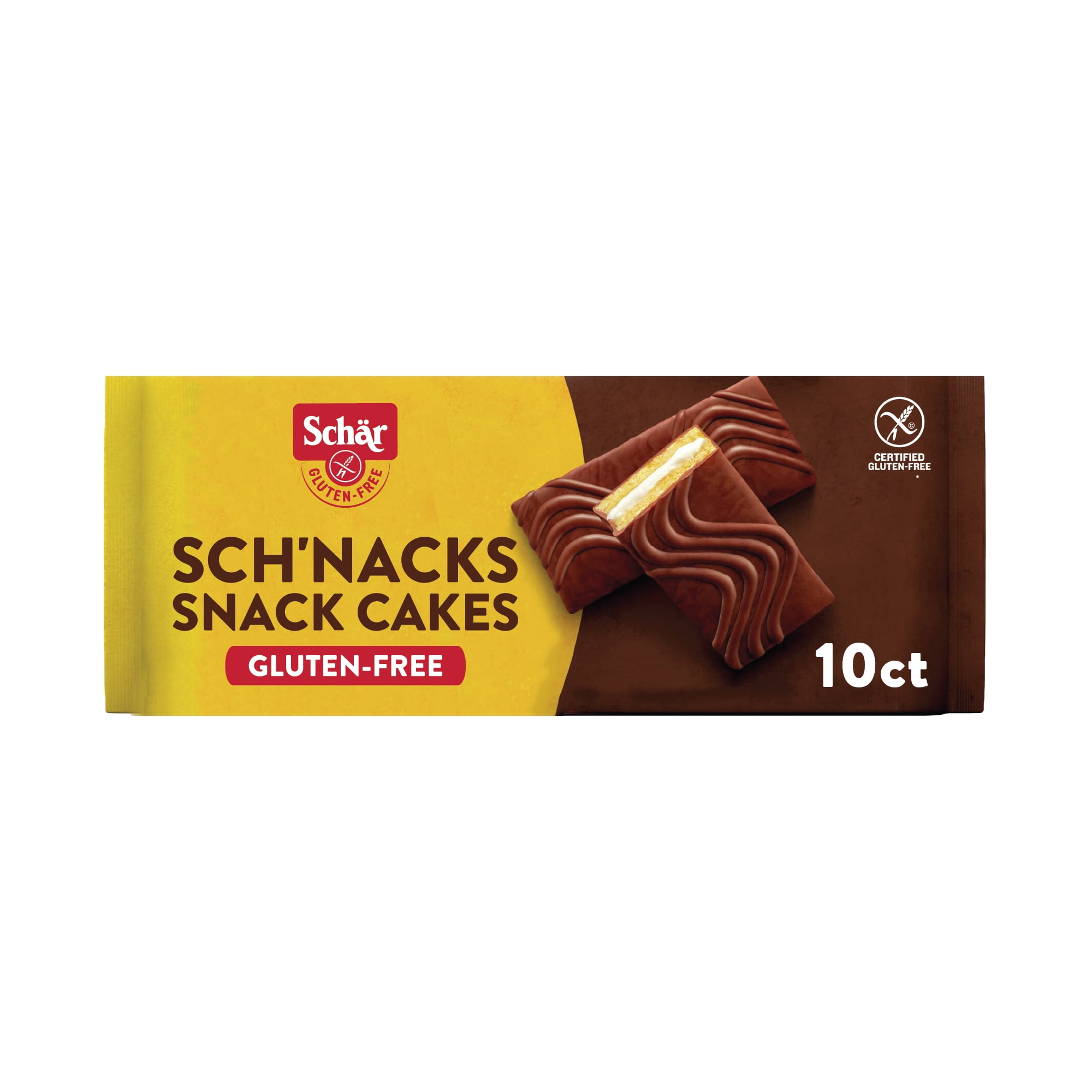 (2 pack) Schar - Gluten Free Sch'nacks, Shelf Stable Cream Filled Snack Cakes - 10 Pack
