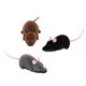 thumbnail image 2 of FELTECHELECTR Ratón de peluche de imitación para niños, regalo para gato, perro, orejas blancas (negro), 2 of 2