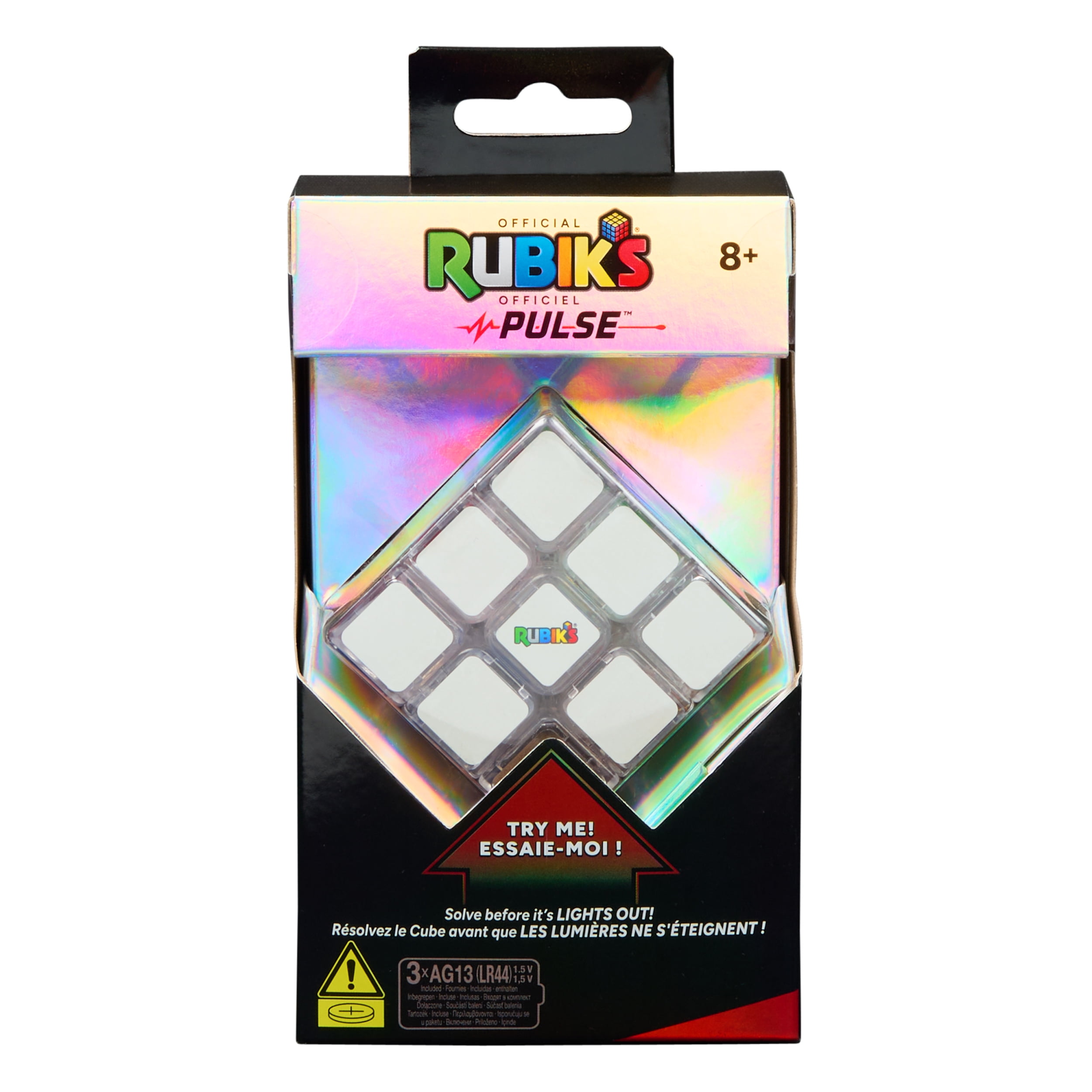 Rubik’s Cube, Pulse Cube, Light-Up Brain Teaser Puzzle for Adults & Speedy Solvers, Solve the Puzzle Before the Lights Turn Off Problem-Solving Challenging Brain Teaser Fidget Toy for Kids Ages 8 & Up
