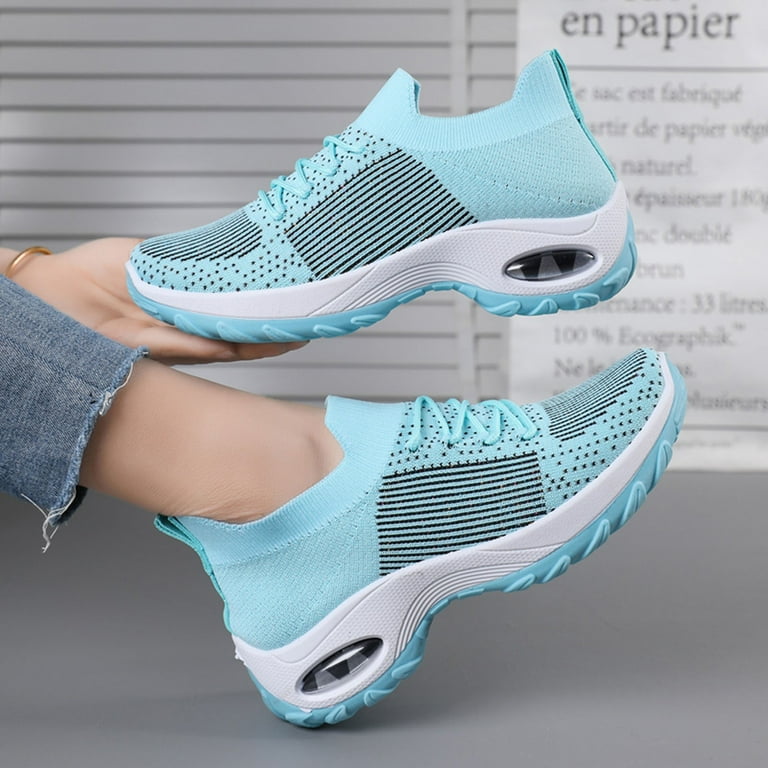 CAICJ98 Womens Shoes Walking Running Shoes Women - Orthopedic Diabetic  Walking Hypersoft Sneakers,Sky Blue