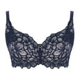 thumbnail image 3 of Panache Allure Stretch Lace Full Cup Underwire Bra (10765),32HH,Navy, 3 of 5