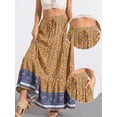 thumbnail image 2 of DARING DIVA Women's Boho Flare Floral Skirt XL Yellow, 2 of 5