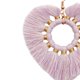 thumbnail image 4 of Pendientes colgantes con forma de corazón, pendientes llamativos para mujeres y niñas. Violeta, 4 of 5