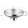 thumbnail image 5 of SPRING PARK 2Pcs Stainless Steel Canning Funnel, Wide Mouth Jar Funnel With Handle for Wide and Regular Mouth Jars, Food Grade Metal Jam Funnel, 5 of 7