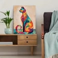 thumbnail image 5 of UXIEQU Colorful Cat Canvas Wall Art Print 15.75x11.81 Inches, 5 of 8