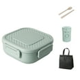 thumbnail image 2 of pstuiky Juego de lonchera vajilla para lonchera taza de desayuno bolsa aislante compartimento para lonchera apta para microondas lonchera lonchera para frutas, 2 of 6