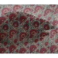 thumbnail image 4 of oneOone Viscose Chiffon Fabric Leaves & Floral Block Printed Fabric 1 Yard 42 Inch Wide, 4 of 4