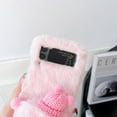 thumbnail image 6 of Nalacover Furry Plush Case for Samsung Galaxy Z Flip3, Shining Sparkle Rhinestones Cute Cartoon Briquette Fluffy Thin Cover with Warm Cold Weather Glitter Diamond Lens Frame Protection Case,Pink, 6 of 8