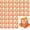 Orange, variant on 50 Pcs Clear Cupcake Boxes Individual 3.5 Inch Plastic Single Cupcake Containers Boxes with Inserts and Ribbon Individual Cake Storage Holders for Cake Kitchen(Orange)