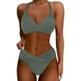 thumbnail image 1 of Women's Two Piece Bathing Suits Push Up Bikini Set Nylon Spandex for Tropical Vacations, 1 of 4