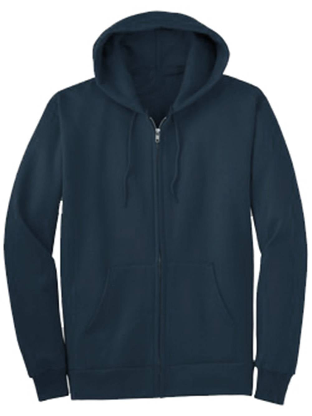 Classic Fitted Basic Zip Up Hoodied Sweater (XL, Navy) | Walmart Canada
