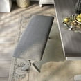 thumbnail image 6 of Furniture of America Moser Padded Fabric Gray and Antique White Dining Bench, 6 of 9