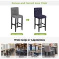 thumbnail image 5 of Navy Blue Botanical Wildflowers Bar Stool Covers - Stretch Dining Chair Covers Set of 4, Rustic Floral Bar Chair Cover Removable Counter Stool Pub Chairs Slipcovers Protectors for Kitchen/Cafe, 5 of 9