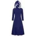 thumbnail image 4 of TIMIFIS Costumes de Renaissance pour Femmes Robe à Capuche Lacée Vintage Pull Long à Capuche Cape - Automne/hiver, 4 of 6