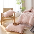 thumbnail image 4 of Juego de ropa de cama JANZAA Blush Ruffle 3 piezas King Polyester, 4 of 9