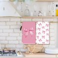 thumbnail image 5 of Bow Kitchen Dish Towels 18 x 26 Inch Pink Bowknot Dishcloth Coquette Hand Drying Tea Towel for Wedding Valentine Bridal Shower, 2Pcs, 5 of 6