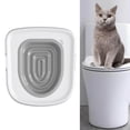 thumbnail image 1 of Kit de Entrenamiento de Inodoro Profesional para Gatos, Orinal de Plástico para El Hogar, Asiento para Orinal, Bandeja de Arena para Gatos, Entrenador , GRIS 38x34x3.2cm Colco entrenamiento para ir al baño del gato, 1 of 8