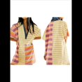 thumbnail image 3 of Vestido Estilo Babydoll de Rayas en Contraste para Mujer, Estilo Y2K, con Retazos de Verano, Estilo Vintage, Cuello en V y Corta. Rayas Naranjas M, 3 of 8