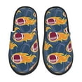 thumbnail image 1 of Fotbe Burning Rugby Balls Pantuflas Peludas para Mujer con Estampado, Zapatillas de Peluche, Zapatos de Invierno para Casa, Uso Interior y Exterior-Large, 1 of 8