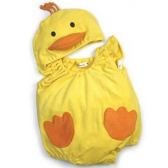 Nrmvnmi Baby Bodysuit Sets Cute Summer Duckling Design Jumpsuit And Hat Two-Piece Children's Clothing Halloween Animal Romper Jumpsuit Cosplay Clothings For Boys Girls