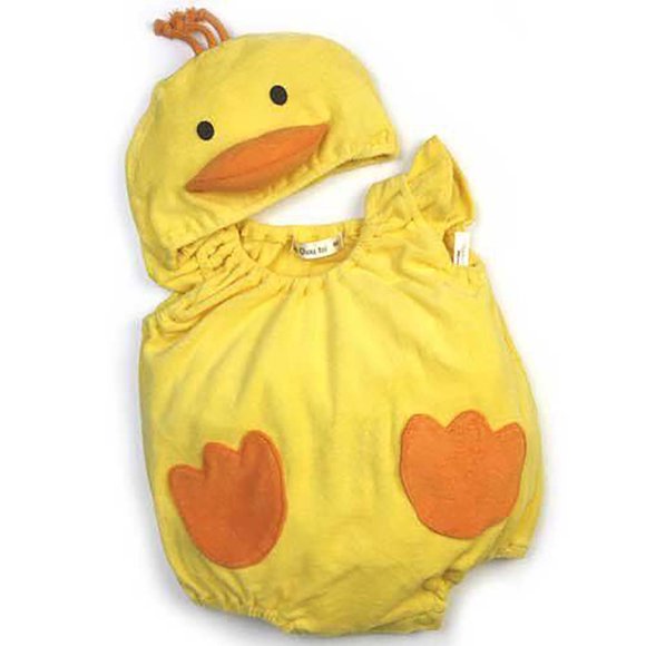 2025 3-18M Newborn Baby Boy Girl Summer Romper Duck Print Sleeveless Cartoon Jumpsuit Bodysuit Cute Outfits with Hat Yellow