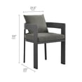 thumbnail image 4 of Modway Tahoe Aluminum 9-Piece Dining Set With Extendable Table in Gray Charcoal, 4 of 7