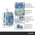 thumbnail image 5 of Disney Stitch Tropical Flower Print 2-Piece Youth EVA Wheeled Luggage & Travel Backpack Set, 5 of 7