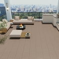 thumbnail image 4 of TrumanPick 72 PCS Deck Tiles Patio Pavers Interlocking Flooring Tiles 12"W x 12"L Waterproof Outdoor Flooring for Patio Garden Balcony Backyard All Weather Use, Brown, 4 of 12