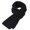 Black, variant on Solid Color Ribbed Knit Scarf for Men Women, Thick Warm Long Winter Neck Wrap Soft Cozy Knitted Muffler Gray One Size