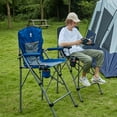 thumbnail image 5 of EVER ADVANCED Tall Camping Directors Chair 31" Seat Height for Adults, with Footrest and Carry Bag, Blue, 5 of 8