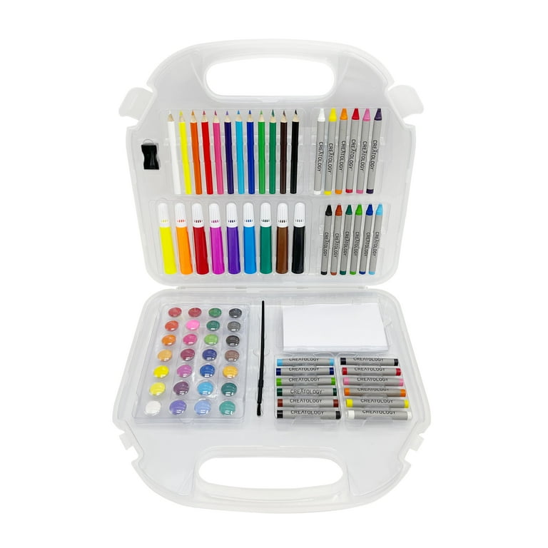 100 Piece Kid's Art Tote Kit by Creatology - Art Set for Drawing