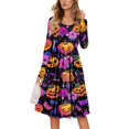 thumbnail image 3 of Accesorios de disfraz de Halloween para mujer, vestido de princesa de manga larga, elegante vestido de calabaza, vestido de fiesta Vintage para Festival, 3 of 5