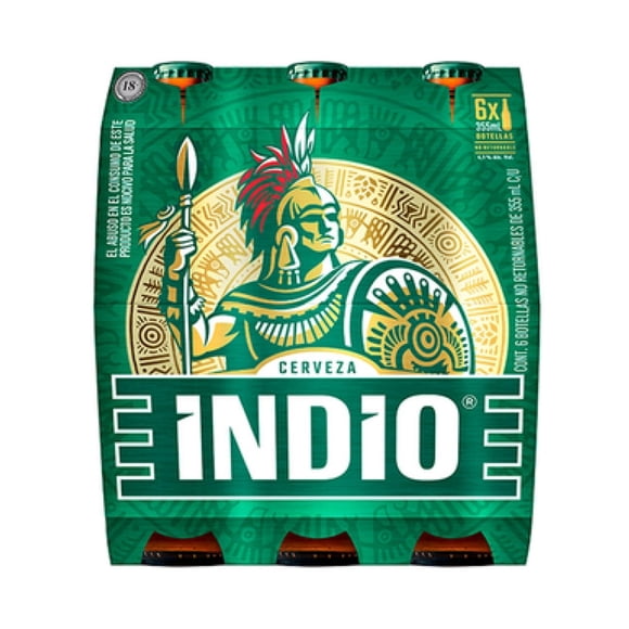 Cerveza oscura Indio 6 botellas de 355 ml c/u
