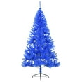 thumbnail image 2 of vidaXL Artificial Half Christmas Tree with Stand Blue 210 cm PVC, 2 of 5