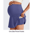 thumbnail image 2 of G4Free BareFeel Maternity Tennis Skirt with One Pocket Over The Belly Stretchy Pregnancy Workout Skorts Inner Shorts Golf, 2 of 8