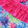 thumbnail image 5 of 4-12T Little Big Girls UPF 50+ Halter One Piece Swimsuit Hawaiian Ruffle Swimwear Bathing Suit for Beach Surfing, 5 of 8